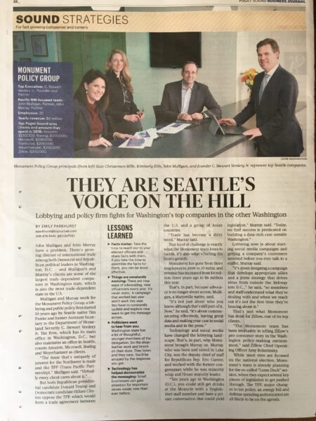 Seattle, WA Office Opens - They Are Seattle's Voice on The Hill