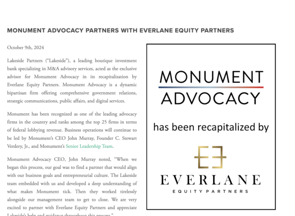 Partnership with Everlane Equity Partners to Expand Capabilities and Reach Announced